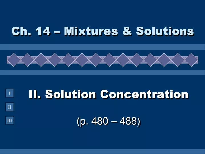 ch 14 mixtures solutions