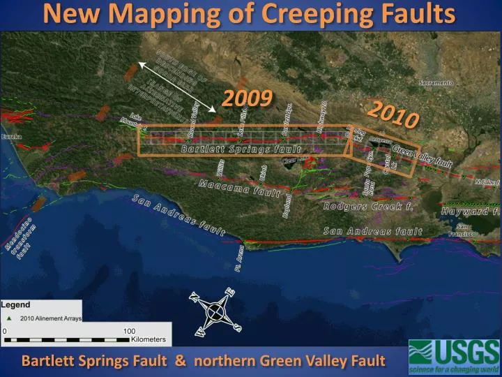 new mapping of creeping faults