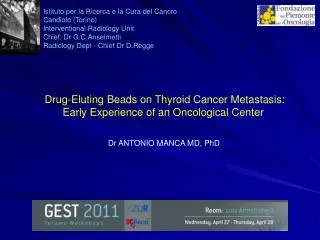 Drug-Eluting Beads on Thyroid Cancer Metastasis: Early Experience of an Oncological Center