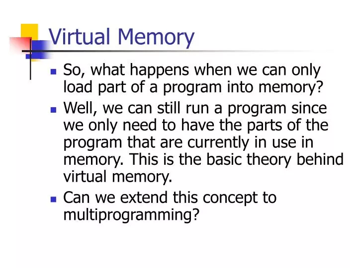 virtual memory