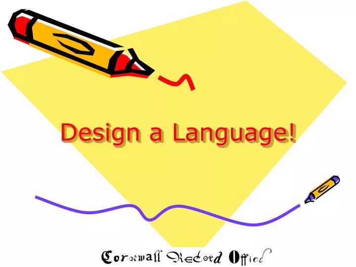 design a language