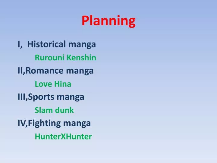 planning