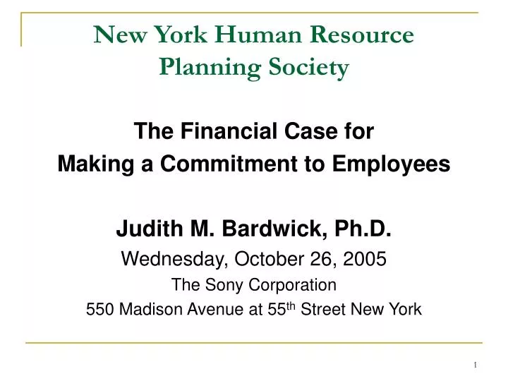 new york human resource planning society