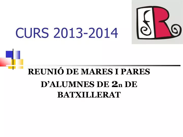 reuni de mares i pares d alumnes de 2 n de batxillerat