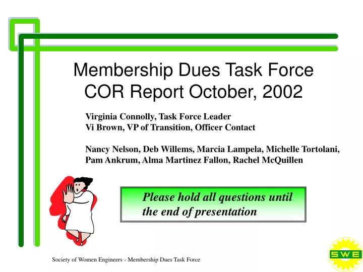 membership dues task force cor report october 2002