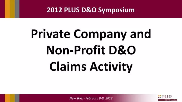 private company and non profit d o claims activity