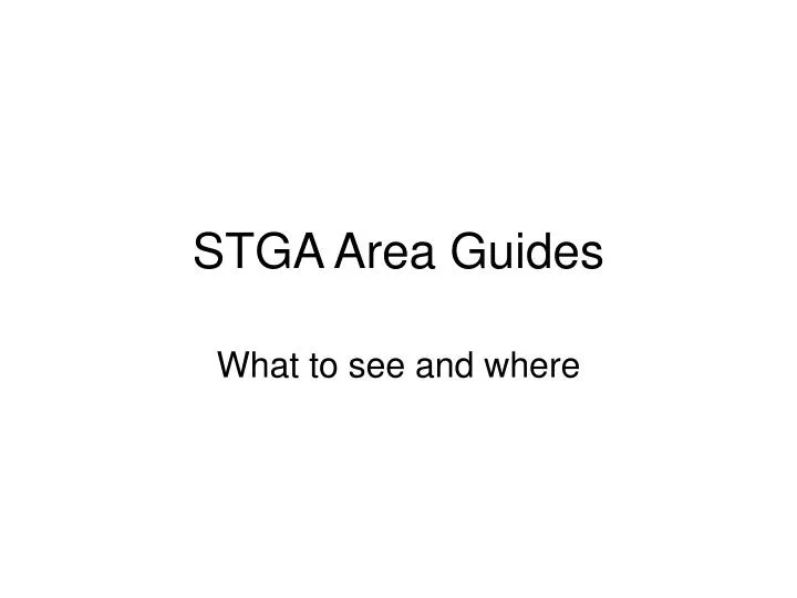 stga area guides