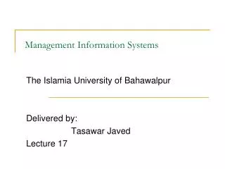 Management Information Systems