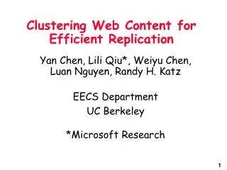 Clustering Web Content for Efficient Replication