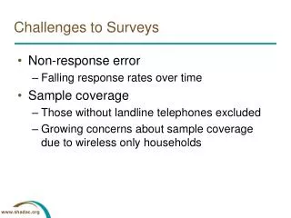 Challenges to Surveys