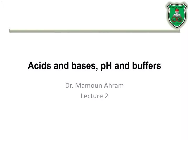 acids and bases ph and buffers