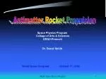 Antimatter Rocket Propulsion - slide 1