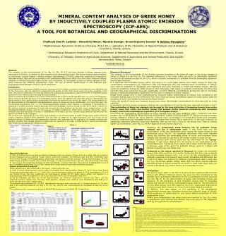 MINERAL CONTENT ANALYSIS OF GREEK HONEY