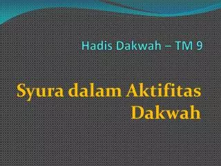 hadis dakwah tm 9