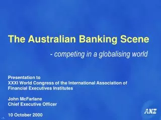 The Australian Banking Scene