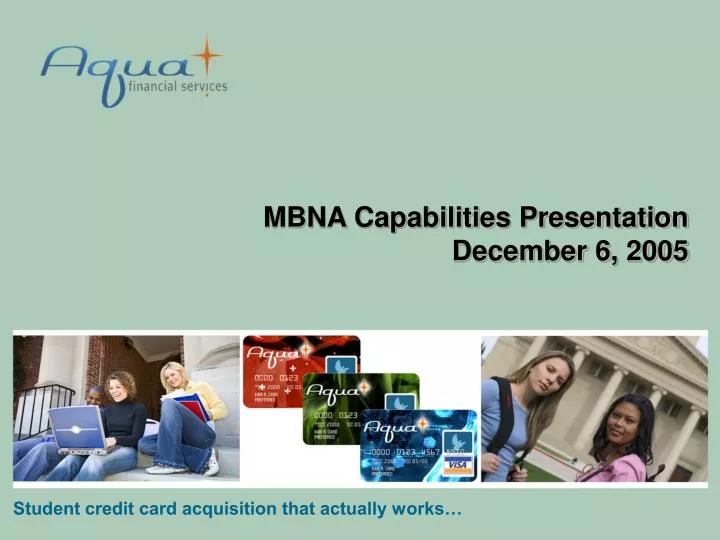 mbna capabilities presentation december 6 2005
