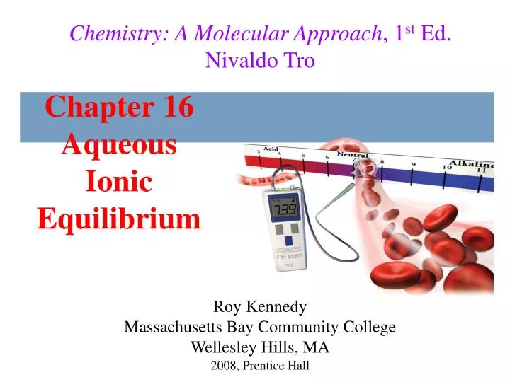 chapter 16 aqueous ionic equilibrium