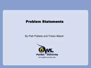 Problem Statements