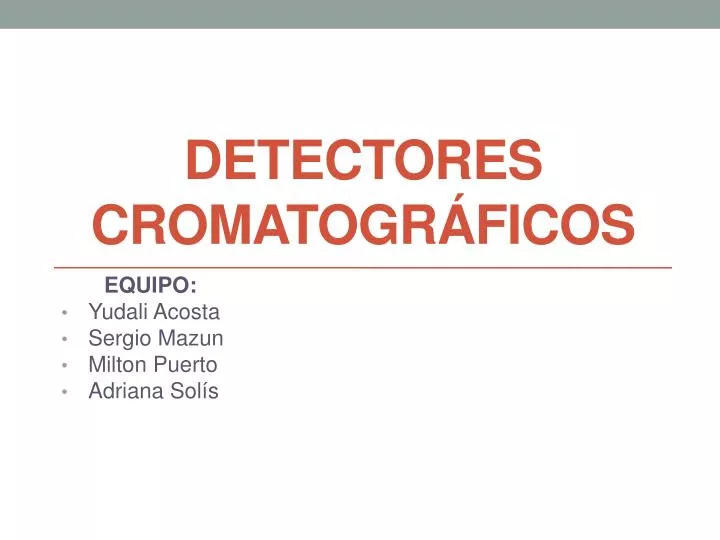 detectores cromatogr ficos