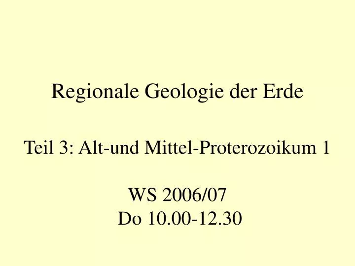 regionale geologie der erde