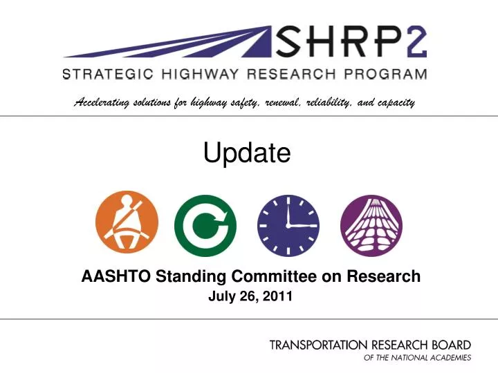 aashto standing committee on research july 26 2011