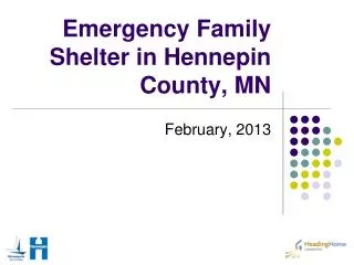Emergency Family Shelter in Hennepin County, MN