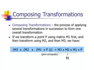 Composing Transformations