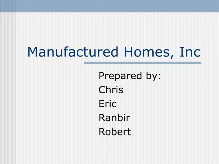 manufactured homes inc