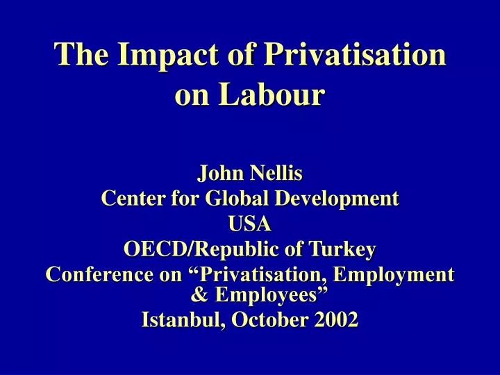 the impact of privatisation on labour