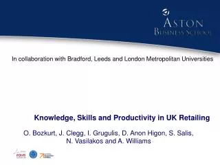Knowledge, Skills and Productivity in UK Retailing