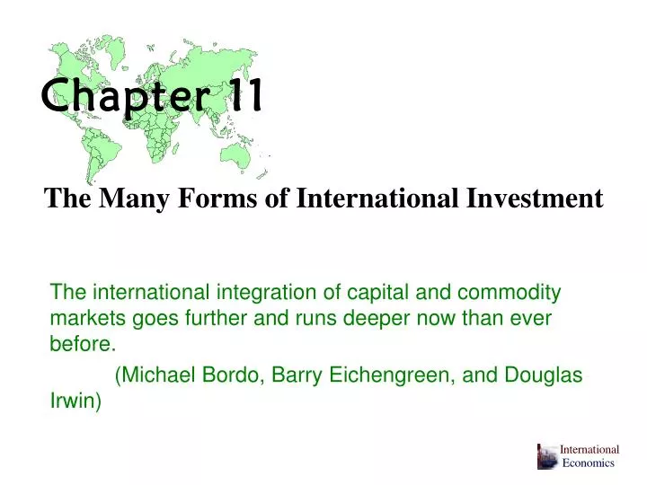 the many forms of international investment