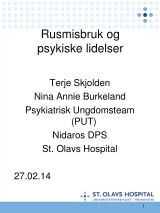 rusmisbruk og psykiske lidelser