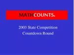 MATH COUNTS  - slide 1