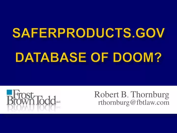 saferproducts gov database of doom