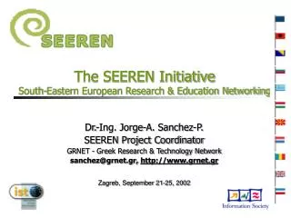The SEEREN Initiative South-Eastern European Research &amp; Education Networking