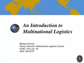 An Introduction to Multinational Logistics