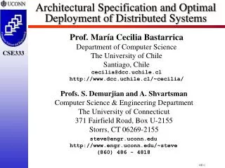 Architectural Specification and Optimal Deployment of Distributed Systems