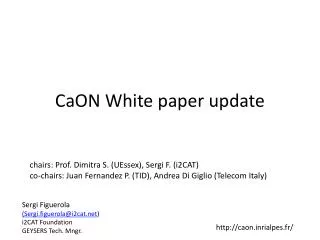 CaON White paper update