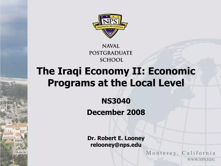 the iraqi economy ii economic programs at the local level