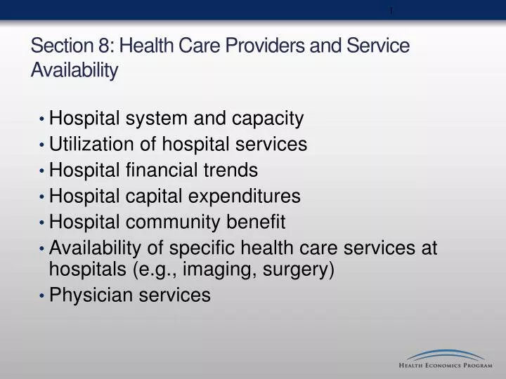 section 8 health care providers and service availability