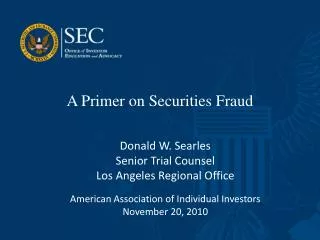 A Primer on Securities Fraud
