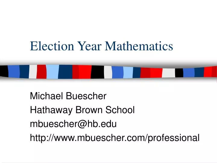 election year mathematics