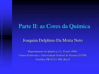 parte ii as cores da qu mica