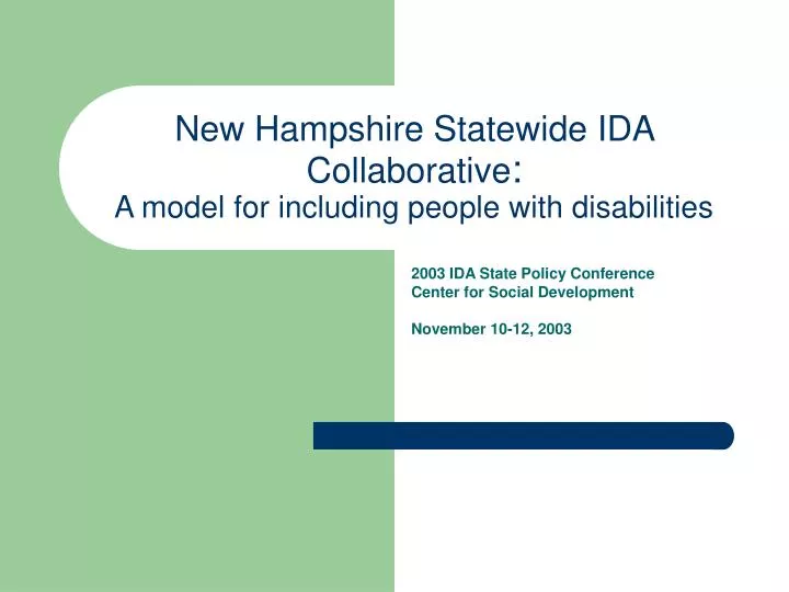 new hampshire statewide ida collaborative a model for including people with disabilities