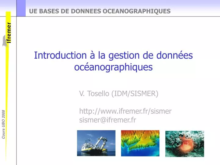 ue bases de donnees oceanographiques