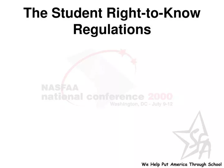 the student right to know regulations