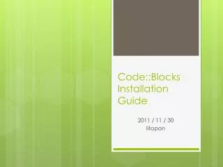 Code::Blocks Installation Guide