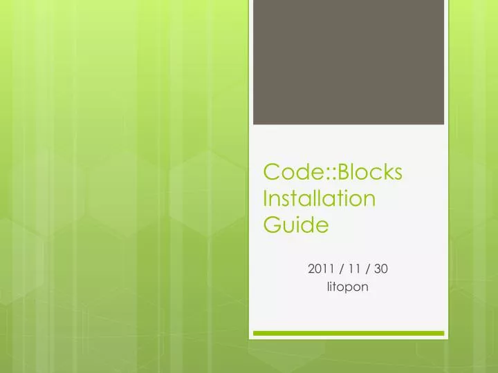 code blocks installation guide