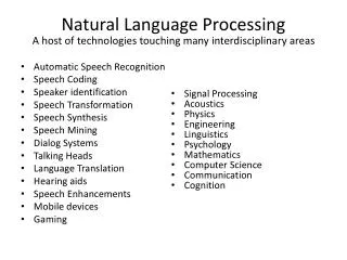 Natural Language Processing