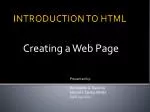 PPT - Introduction to Web & HTML PowerPoint Presentation, free download ...